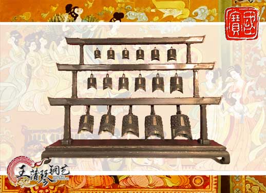 山東客戶定制17件古編鐘，迎賓編鐘古樂