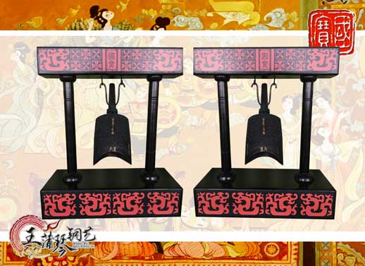 單件編鐘工藝品、外賓禮品、中國(guó)青銅編鐘